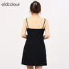 oldcolour欧珂春秋季气质显瘦短款黑色吊带连衣裙O33104369 商品缩略图3