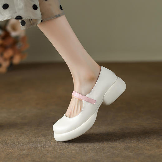 时尚百搭，厚底粗跟玛丽珍单鞋XWJ-X333-3 商品图8