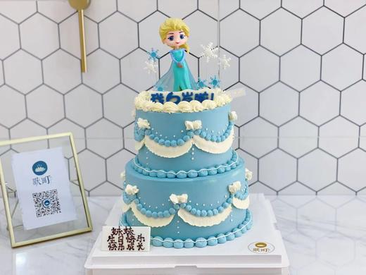 双层雾霾蓝金发艾莎公主 商品图0