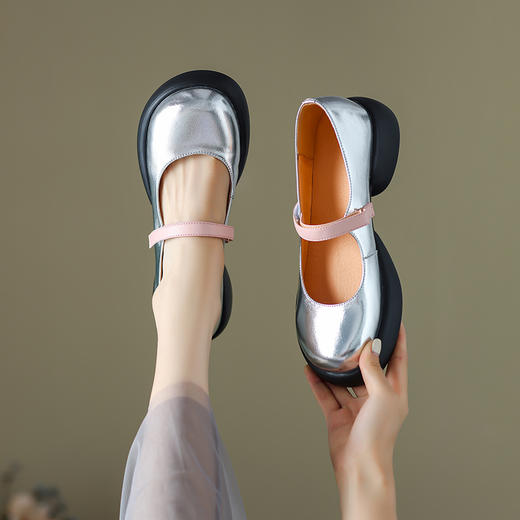 时尚百搭，厚底粗跟玛丽珍单鞋XWJ-X333-3 商品图4