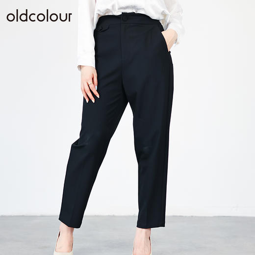 oldcolour春秋商场同款气质百搭高腰宽松休闲裤女通勤O31073162 商品图2