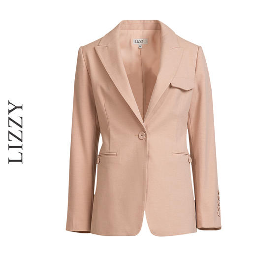 LIZZY 早秋 经典老钱风优雅知性气质OL范简约通勤修身西装外套+小脚长裤7866 商品图7