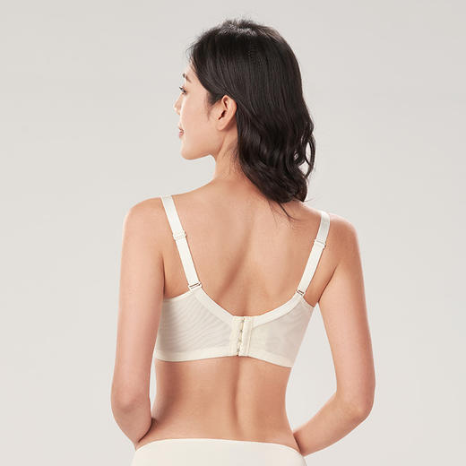 都市丽人舒软挺塑BC杯适穿蕾丝调整型文胸薄款3/4杯塑身文胸无钢圈内衣四排扣LJ32H5 商品图1
