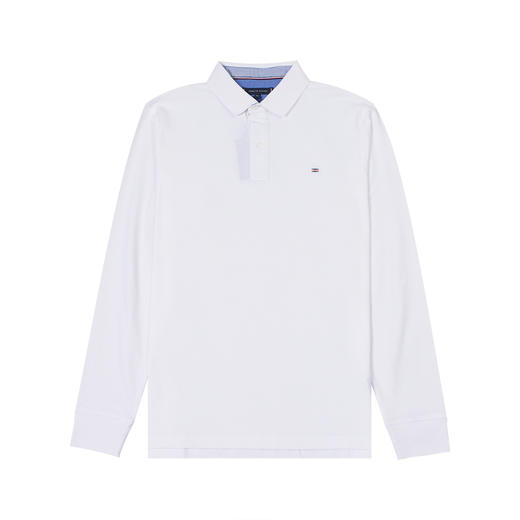 秋季新款 纯色简约刺绣标 珠地网眼棉长袖POLO衫 多色 T-1203 商品图12