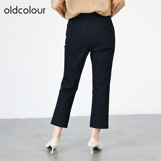oldcolour2022秋商场同款高级感宽松遮肉开叉休闲九分裤O31073356 商品图2