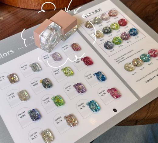 【秒杀价】16色日式罐装大亮片胶 商品图1