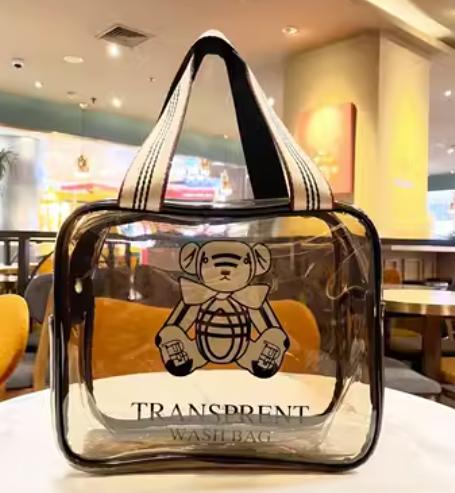 小熊透明茶色手提袋 商品图0