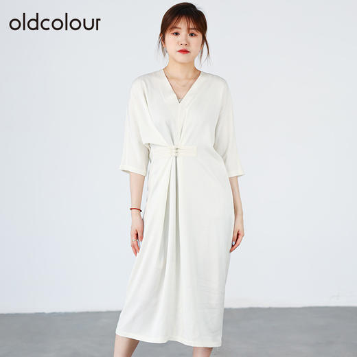 oldcolour欧珂秋商场同款设计感基础通勤长袖连衣裙HO35102519 商品图1