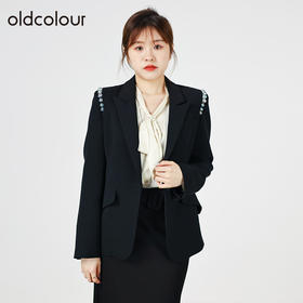 oldcolour欧珂秋季简约休闲气质显瘦西装外套女O33048513