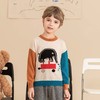 mettekids男童羊绒衫2023秋季新款撞色拼接毛衣儿童卡通针织衫 商品缩略图3