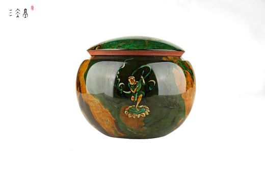 三希堂  流霞系列  敦煌大漆圆茶罐 商品图3