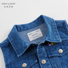 马克珍妮秋装新款 女童趣味小花翻领纯棉牛仔马甲231837 商品缩略图2