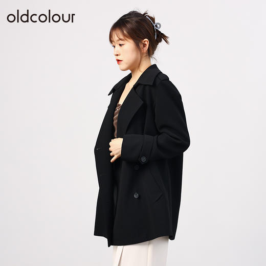oldcolour欧珂秋商场同款双排扣高级感纯色薄风衣外套HO35047514 商品图1