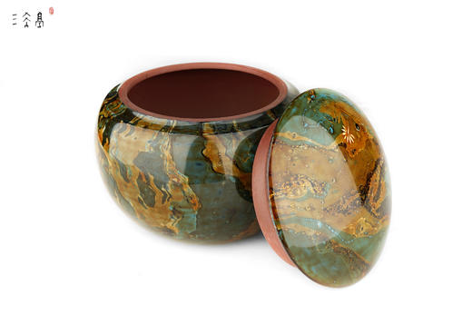 三希堂  流霞系列  敦煌大漆圆茶罐 商品图1