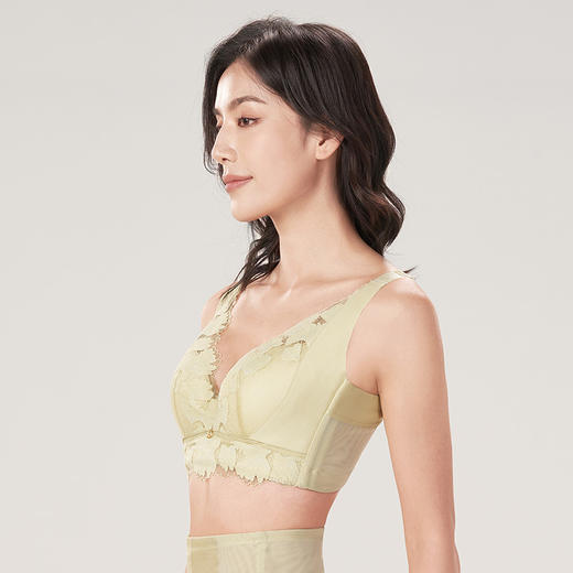 都市丽人美体纤塑C杯适穿蕾丝调整型文胸超薄款3/4杯塑身文胸无钢圈内衣四排扣LJ33M7 商品图1