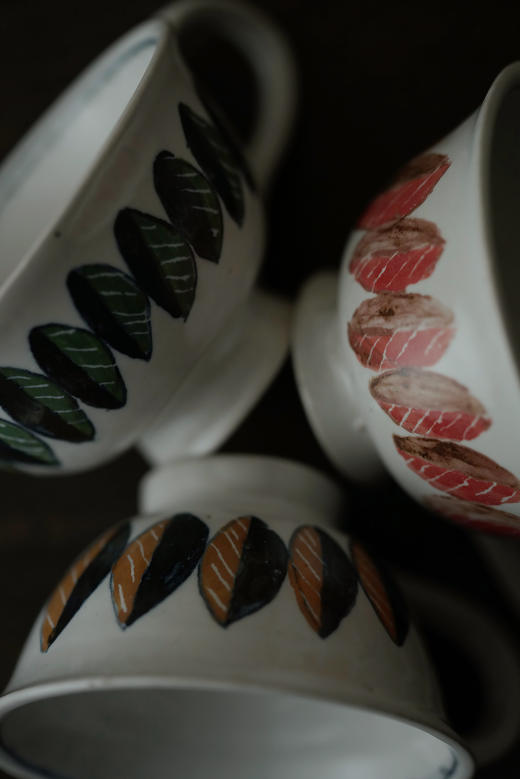 中田雄一65Demi咖啡套杯 叶莲纹 商品图6