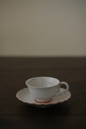 中田雄一78Demi咖啡套杯 明橙花纹