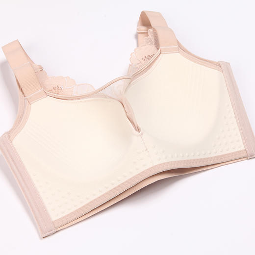 都市丽人舒软挺塑BC杯适穿蕾丝调整型文胸薄款3/4杯塑身文胸无钢圈内衣五排扣新年本命年红品LJ32K5 商品图4