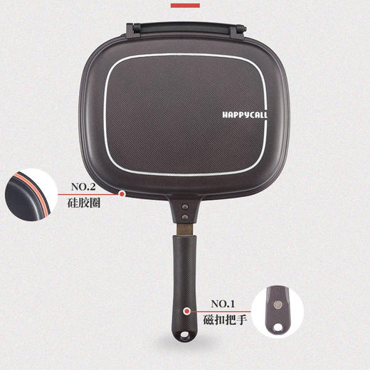 百货世界-德龙 Happycall欢乐锅 钛系列双面煎烤锅 棕色 商品图4