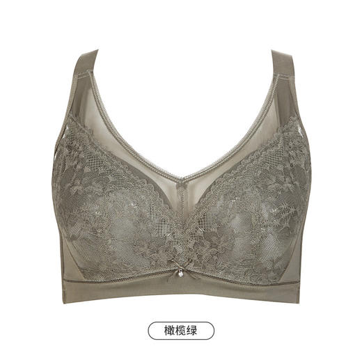 都市丽人完美包容C杯适穿蕾丝内衣超薄款3/4杯常规文胸软钢圈四排扣新年本命年红品YB33S8 商品图6