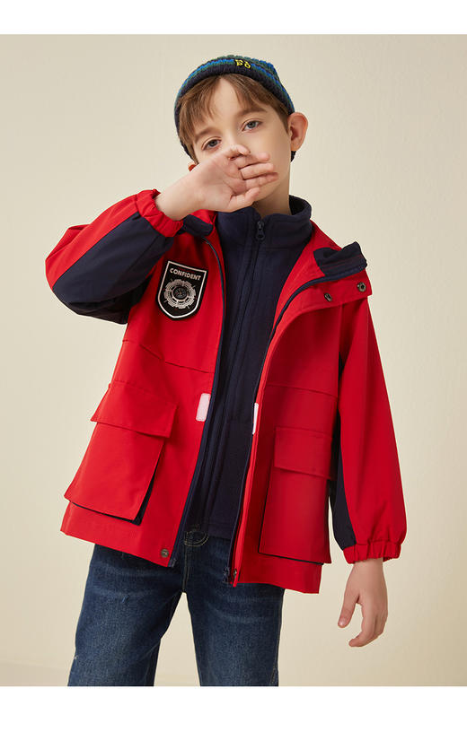 【反季清仓】龙之涵 亲子款一衣三穿冲锋衣冲锋裤合集 中大童保暖上衣 婴幼儿A类标准 商品图0