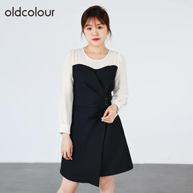 oldcolour欧珂春秋商场同款高腰显瘦气质通勤连衣裙女O32103216