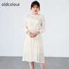 oldcolour欧珂女商场同款百搭气质通勤蕾丝长袖连衣裙女O34103467 商品缩略图0