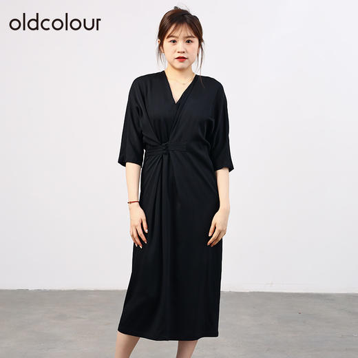 oldcolour欧珂秋商场同款设计感基础通勤长袖连衣裙HO35102519 商品图2