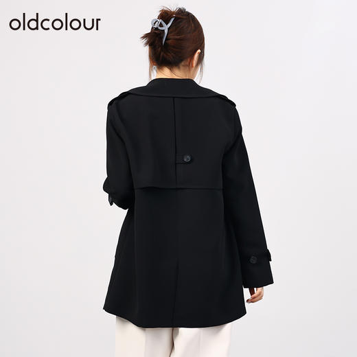 oldcolour欧珂秋商场同款双排扣高级感纯色薄风衣外套HO35047514 商品图3
