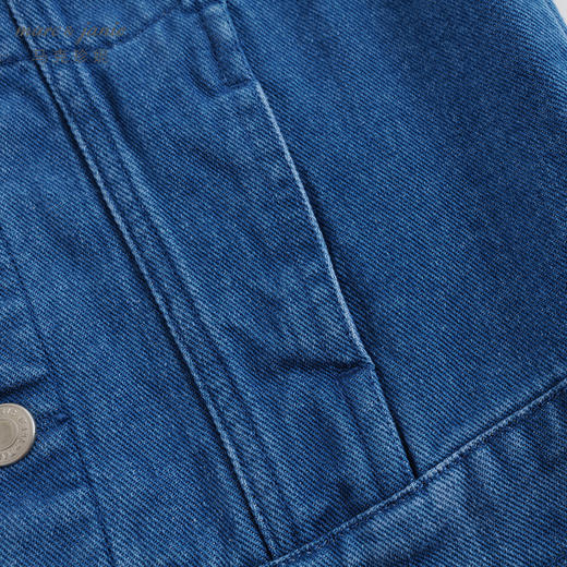 马克珍妮秋装新款 女童趣味小花翻领纯棉牛仔马甲231837 商品图4