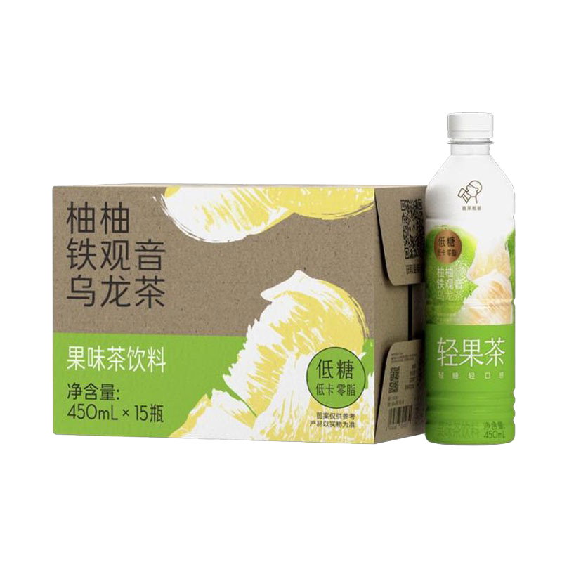 喜茶柚柚铁观音乌龙茶450ml*15瓶整箱装