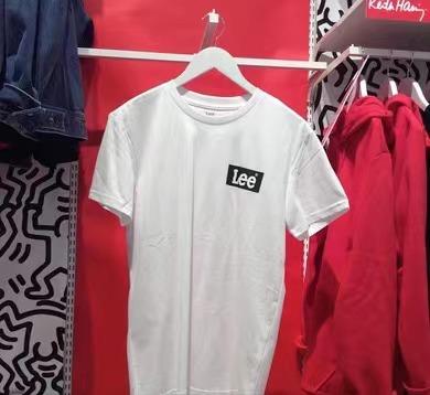 Lee商场同款2021夏季短袖t恤纯色圆领纯棉L439403RK14/68U 商品图2