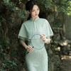 2022秋冬新款复合蕾丝两件套披肩中袖旗袍连衣裙气质文艺民国风 商品缩略图3