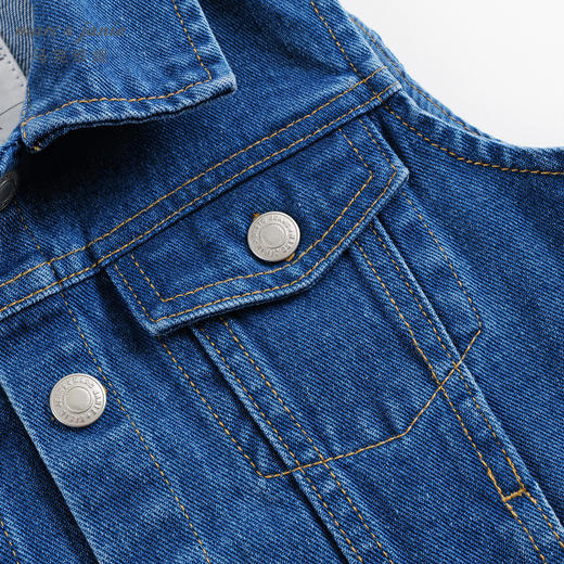 马克珍妮秋装新款 男童纯棉时尚牛仔马甲 儿童上衣231851 商品图3