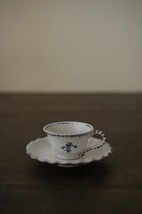 中田雄一95Demi咖啡套杯 紫Delft花文
