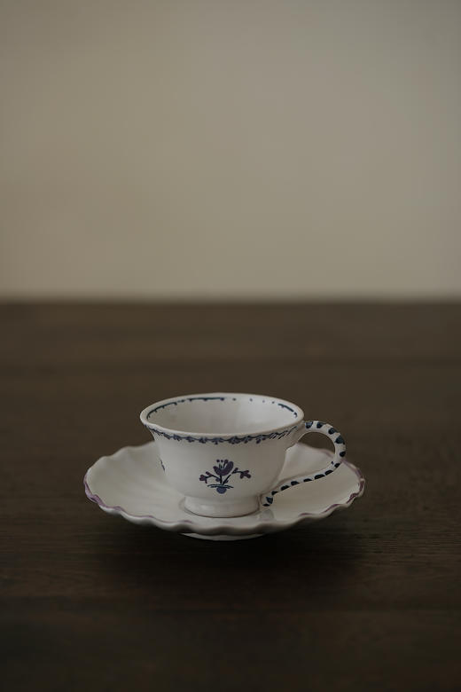 中田雄一95Demi咖啡套杯 紫Delft花文 商品图0