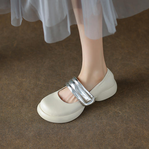 时尚复古，拼色厚底百搭玛丽珍单鞋WXJ-X333-2 商品图9