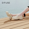 D:FUSE迪芙斯秋款单鞋女乐福鞋牛皮圆头钻饰厚底鞋女DF33112166 商品缩略图10
