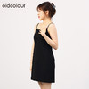 oldcolour欧珂春秋季气质显瘦短款黑色吊带连衣裙O33104369 商品缩略图1