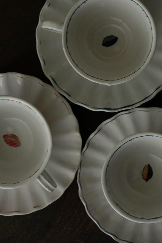 中田雄一65Demi咖啡套杯 叶莲纹 商品图5