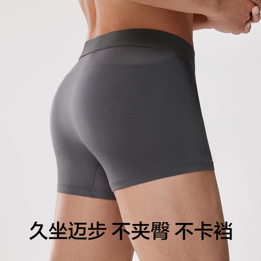 有棵树莫代尔透气男士四角裤3条装E-U1047 商品图3