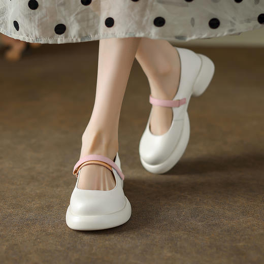 时尚百搭，厚底粗跟玛丽珍单鞋XWJ-X333-3 商品图7