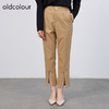 oldcolour2022秋商场同款高级感宽松遮肉开叉休闲九分裤O31073356 商品缩略图0