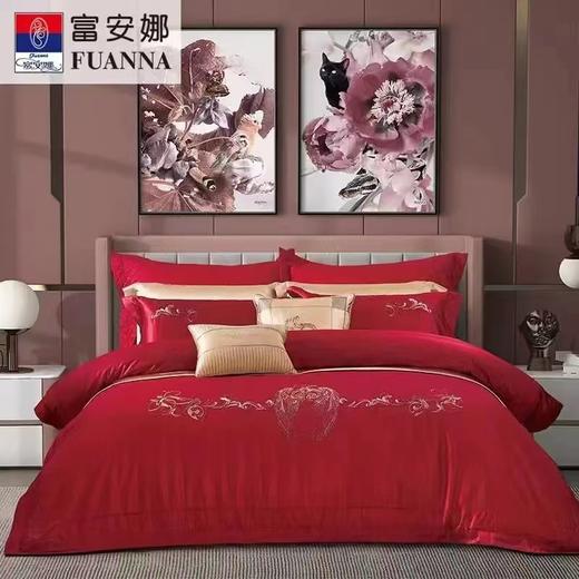 【6F】富安娜床单六件/爱神之翼 红 商品图0