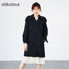 oldcolour2022秋商场同款黑色气质中长款风衣外套女O32047236 商品缩略图2