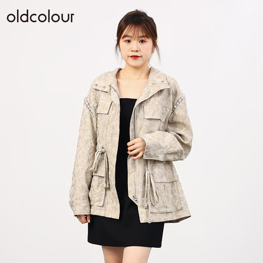 oldcolour欧珂秋季气质宽松显瘦休闲工装中款外套女O33042382 商品图1