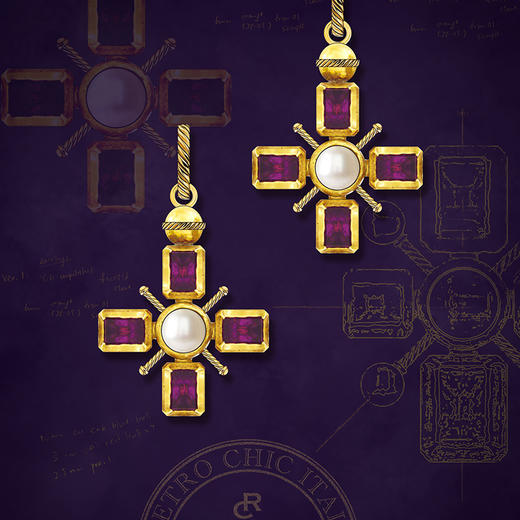 【博主-珠珠EVA同款】大英博物馆联名系列 | 拜占庭十字架耳环 商品图3