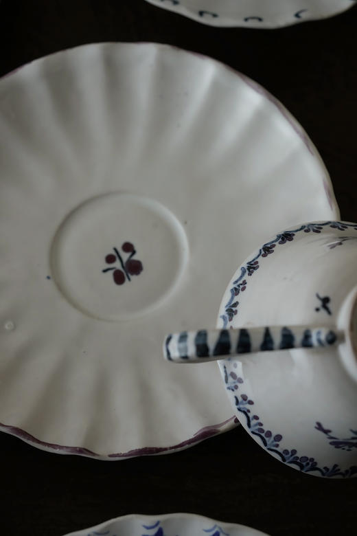 中田雄一95Demi咖啡套杯 紫Delft花文 商品图1