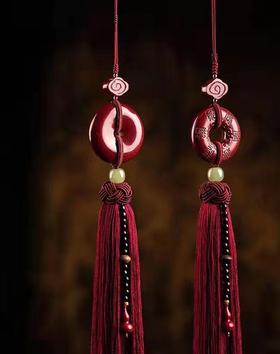 紫金砂汽车挂件 红色朱砂汽车钥匙挂件手机链 首饰饰品礼物