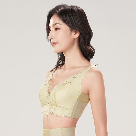 都市丽人美体纤塑BC杯适穿蕾丝调整型文胸薄款3/4杯塑身文胸无钢圈内衣四排扣LJ32M7 商品图1
